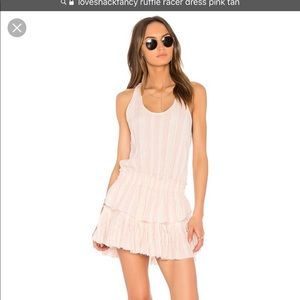 LoveShackFancy ruffle racer mini dress- NWOT